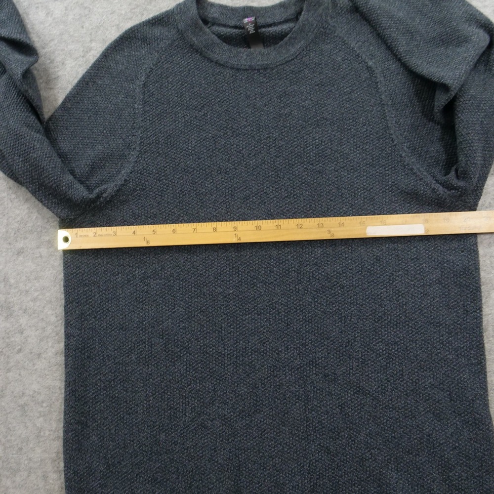 Lululemon Textured Knit Crewneck Sweater Mens Medium Heathered Black LM3DQBS - Picture 10 of 13